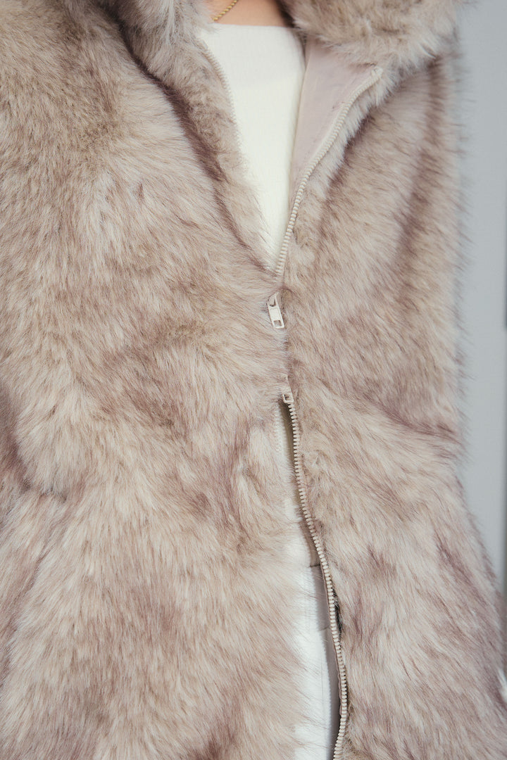 [予約/SET]エコファースタンドジレ+オフショルリブニット(2set)