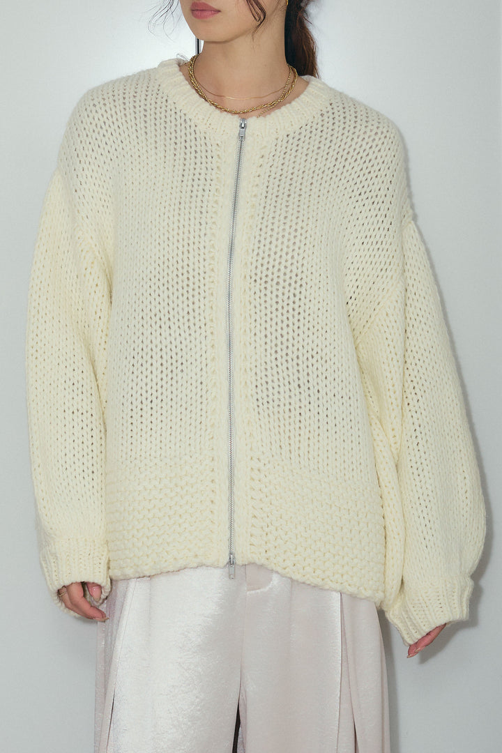 [予約/SET]ロービングケーブルオーバーサイズジップPO+シアーヘンリーネックロンT+サテンタックワイドパンツ(3set)