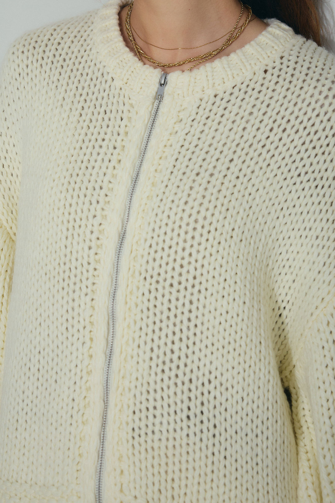 [予約/SET]ロービングケーブルオーバーサイズジップPO+サテンタックワイドパンツ(2set)