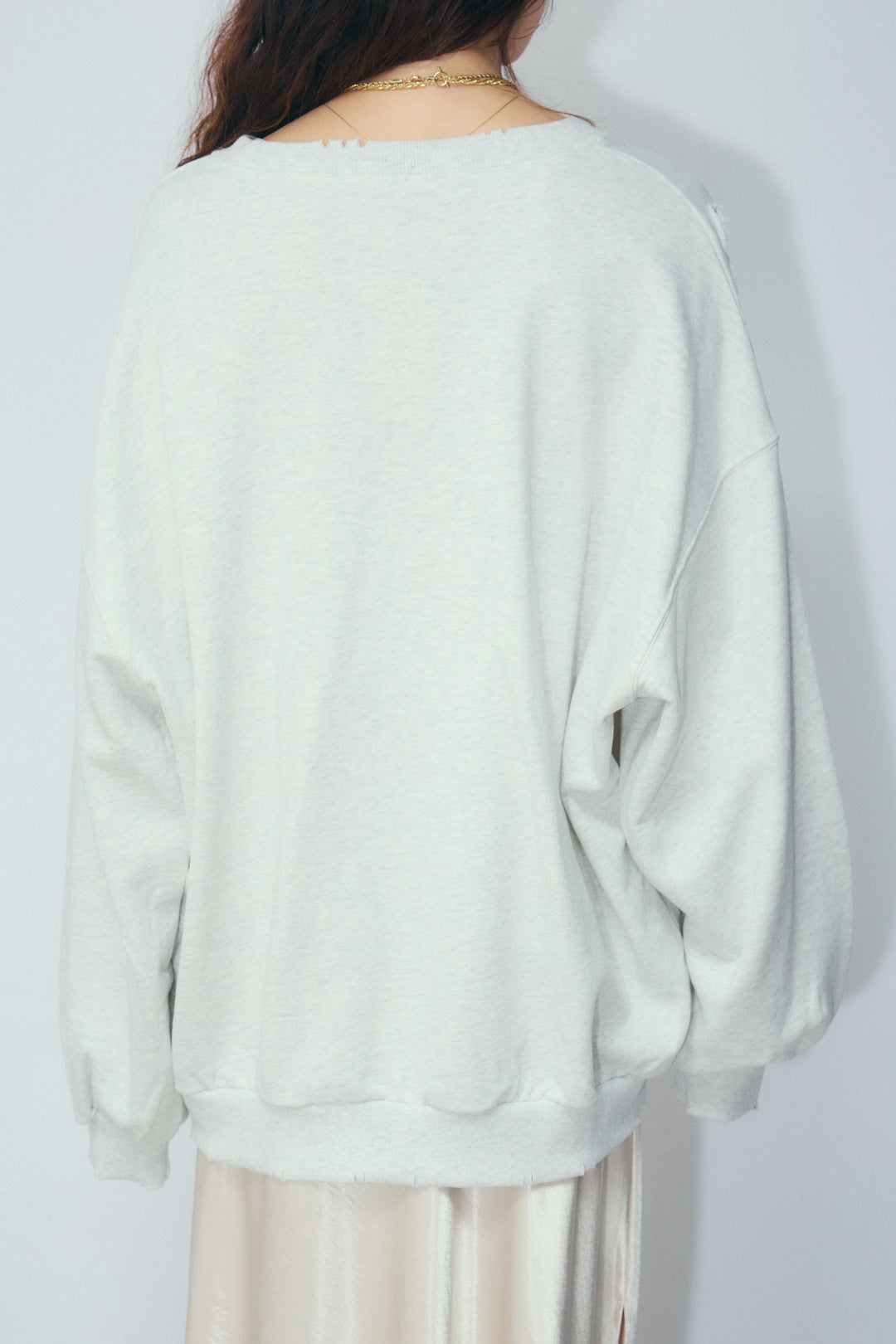 [予約/SET]ヴィンテージ加工PO+裾レースサテンスカート(2set)