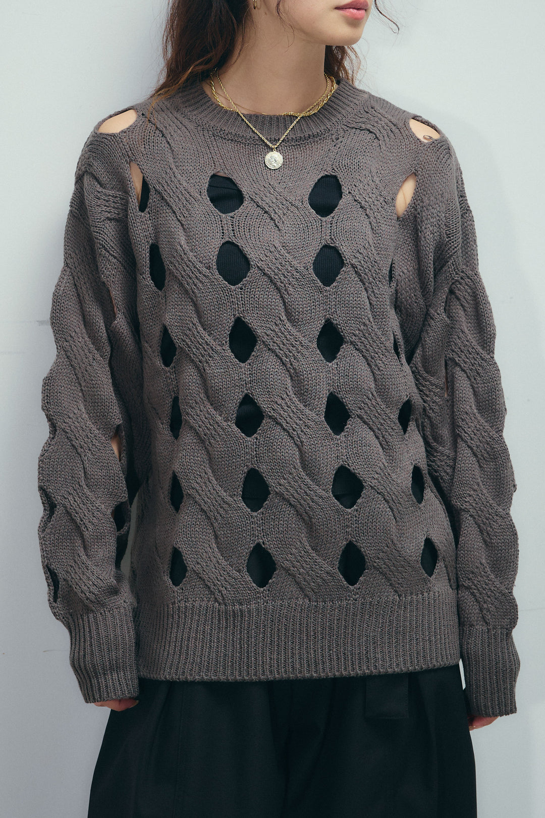 [予約]ケーブルカットアウトニットTOP