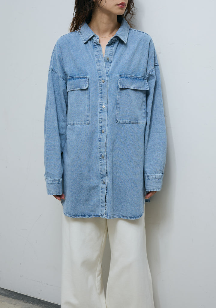 [予約/SET]バーナードジャガードプルオーバー+オーバーサイズデニムシャツ+エフォートレスカーブパンツ(3set)