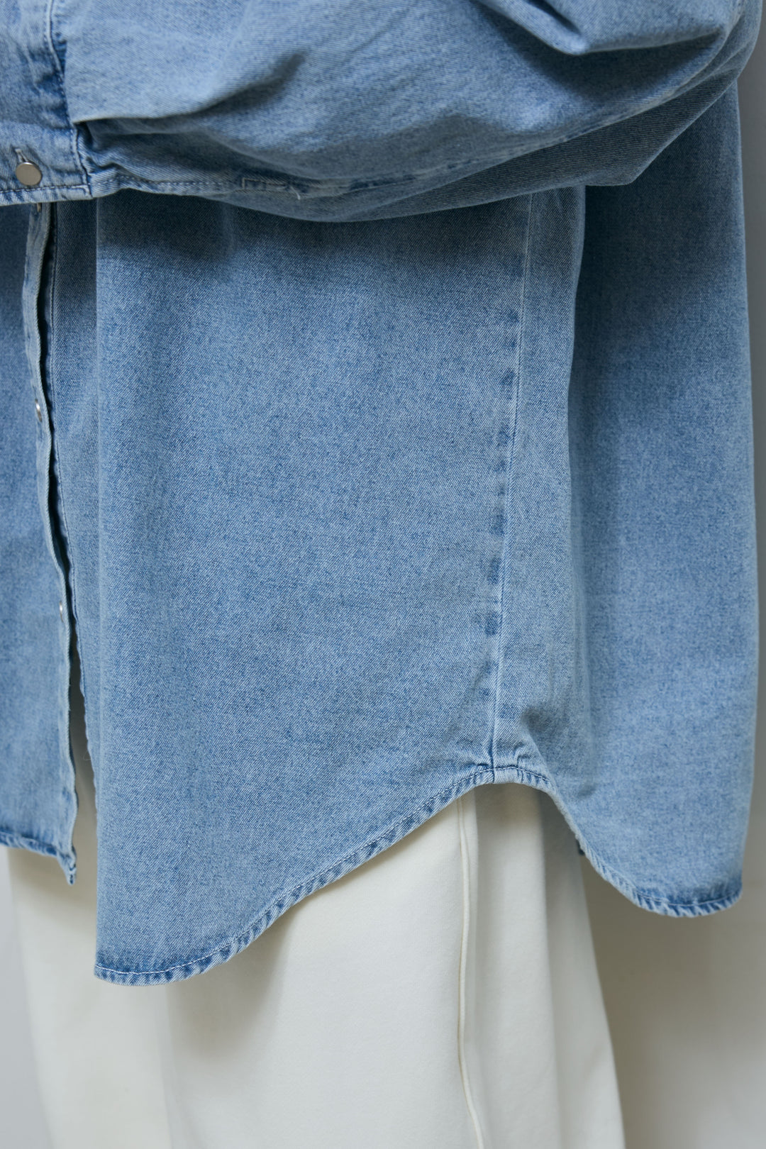 [予約/SET]シャギーミドルコート+オーバーサイズデニムシャツ+エフォートレススウェットパンツ(3set)