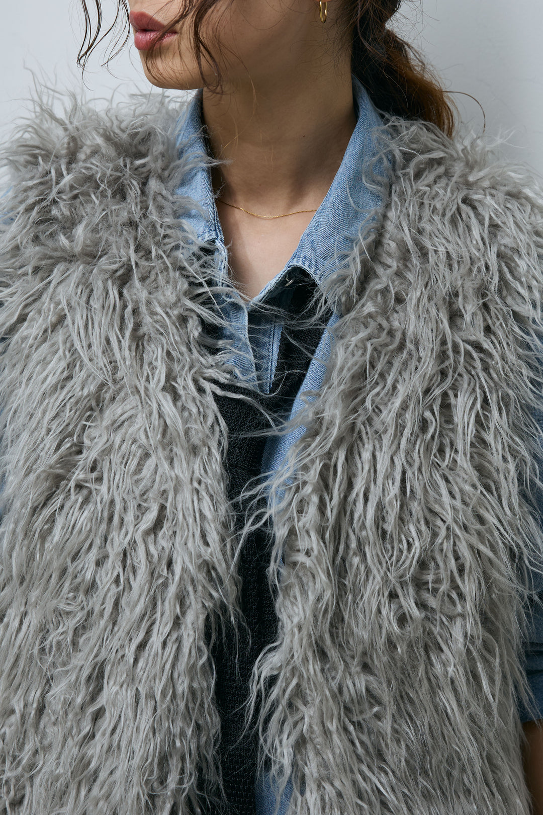 [予約]フェイクシャギーファーベスト