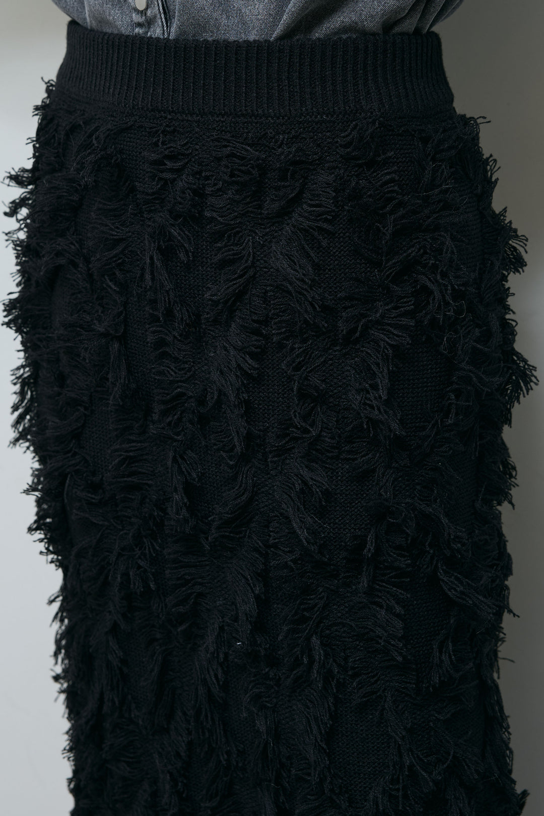 [予約/SET]プレッピースウェットPO+カットフリンジニットタイトスカート(2set)