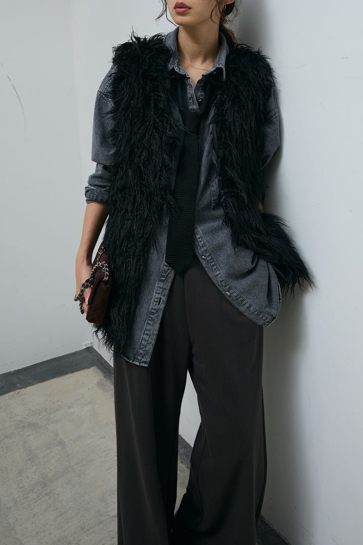 [予約]フェイクシャギーファーベスト