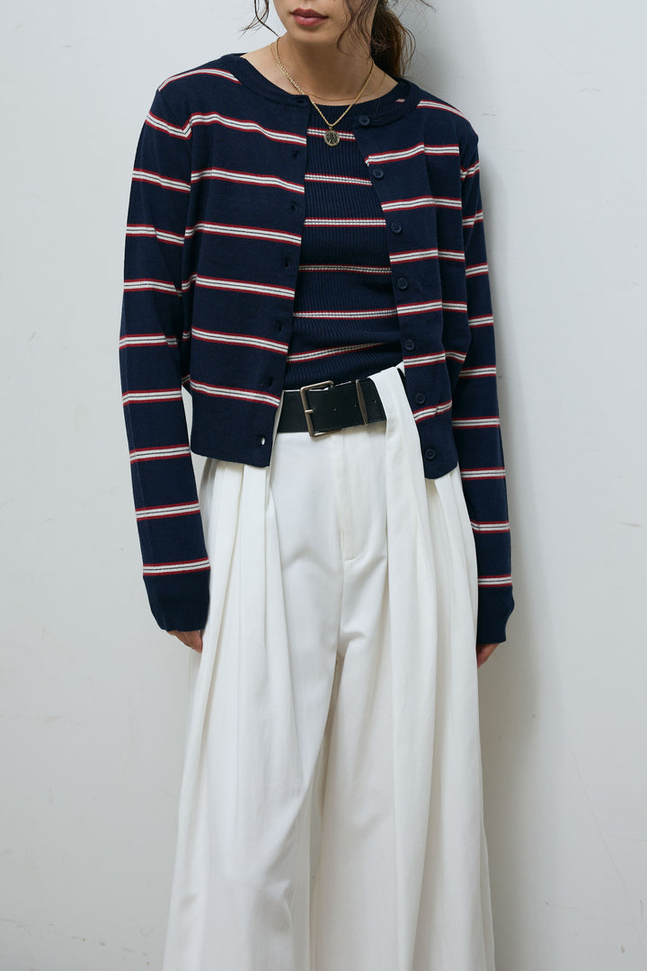 [予約]ボーダーカーディガン