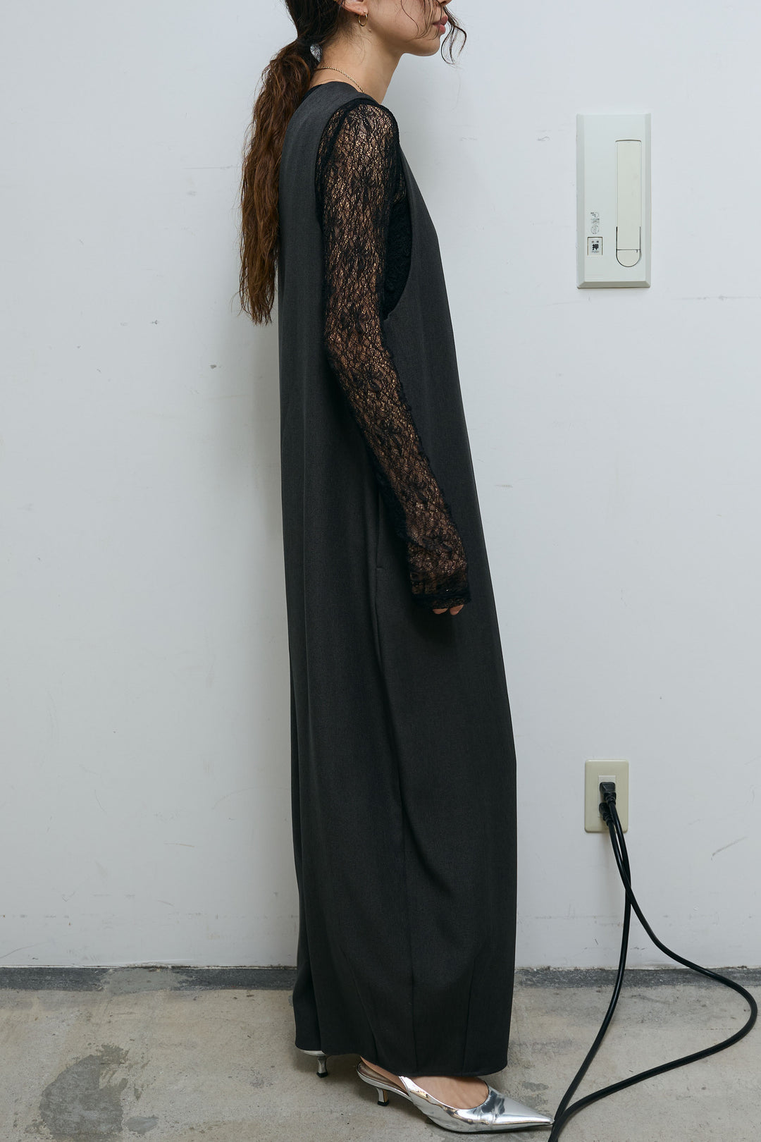 [予約/SET]フロントジップコクーンコンビネゾン+シアーレーストップス(2set)