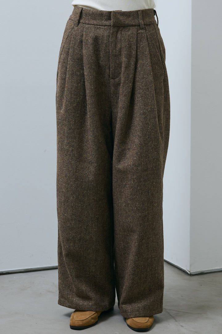 [予約]ツイードタックパンツ