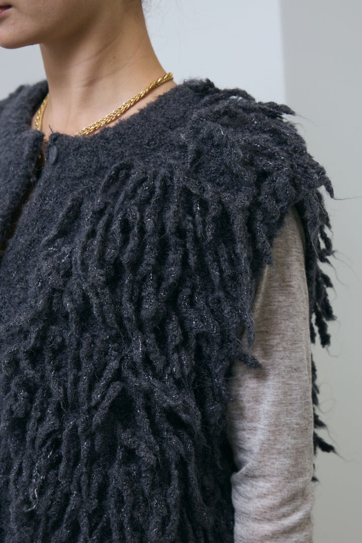 [予約/SET]フリンジニットベスト+バルーンパンツ(2set)