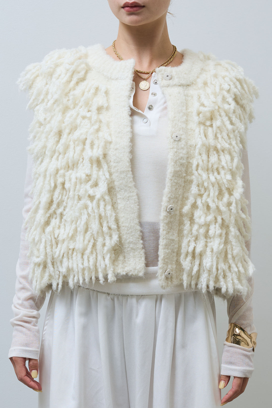 [予約]フリンジニットベスト