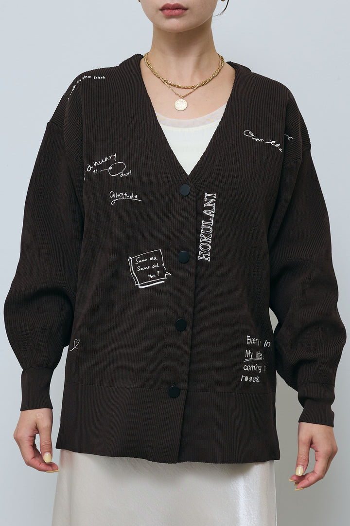 [予約]グラフィティニットカーデ