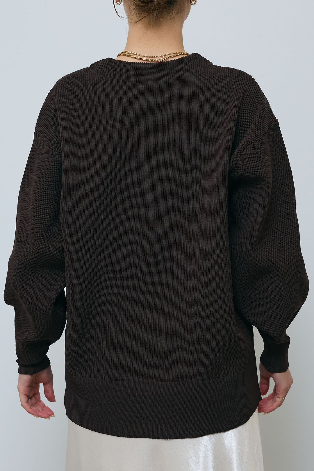 [予約/SET]グラフィティニットカーデ+裾レースサテンスカート(2set)