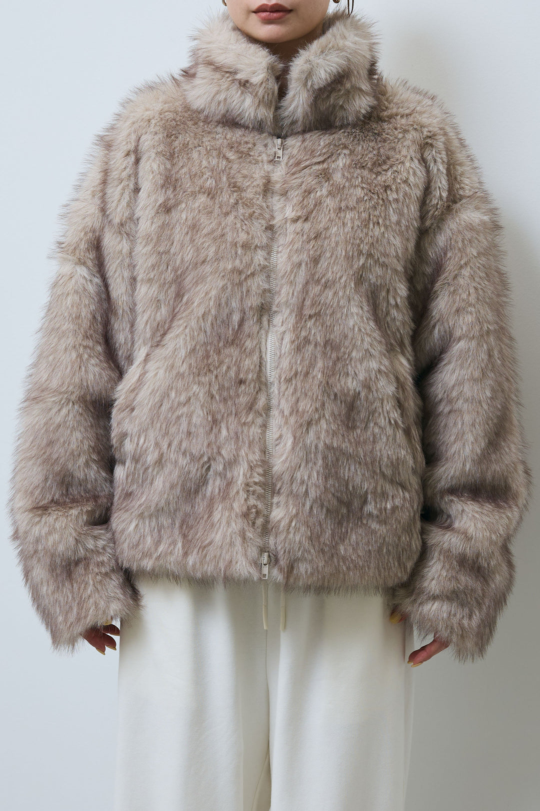 [予約/SET]ミックスファージップブルゾン+エフォートレススウェットパンツ(2set)