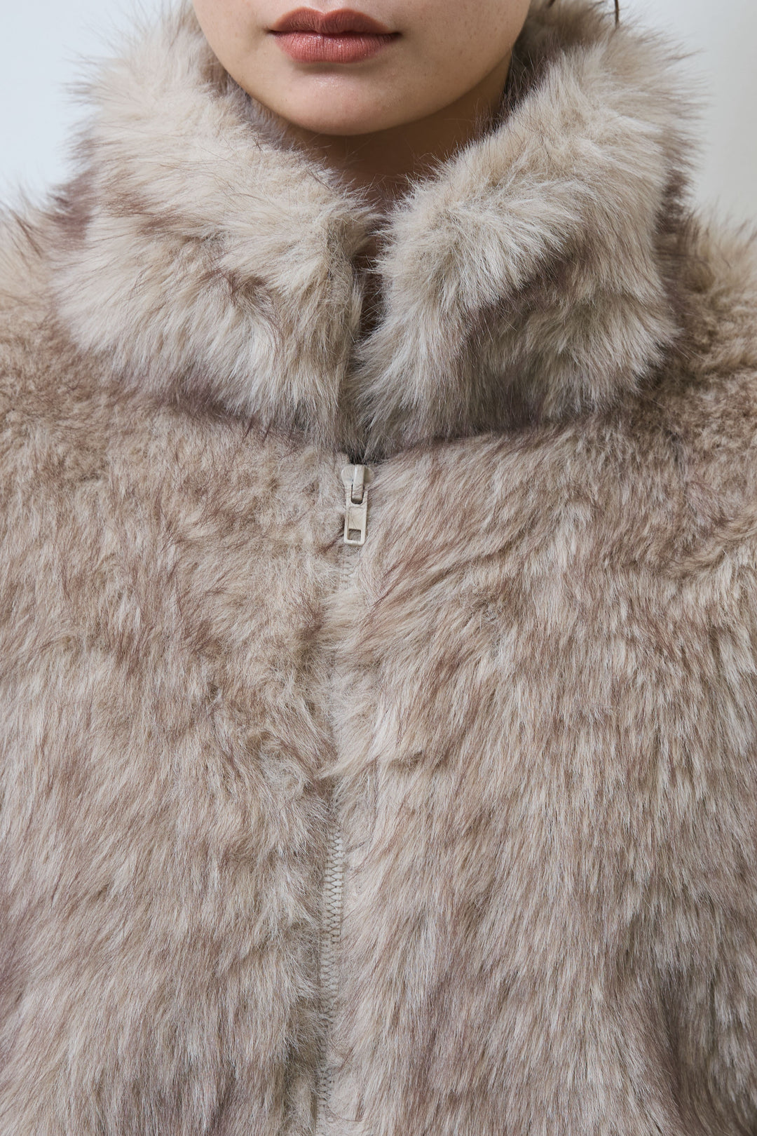 [予約/SET]ミックスファージップブルゾン+フロントホールニット(2set)