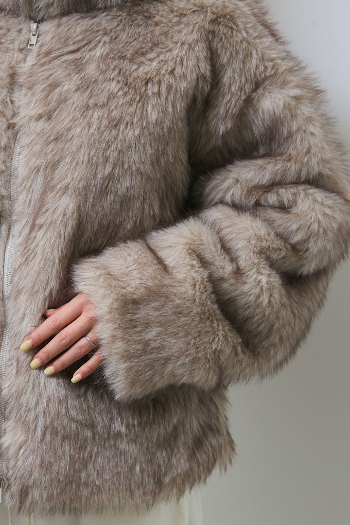 [予約/SET]ミックスファージップブルゾン+裏起毛スウェットワイドパンツ(2set)