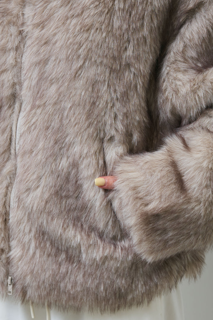 [予約/SET]ミックスファージップブルゾン+スウェット切り替えデニムパンツ(2set)