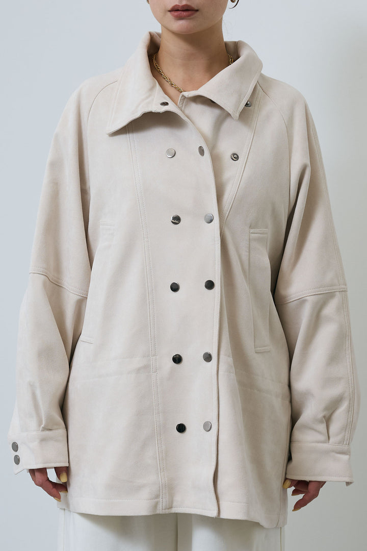 [予約/SET]エコスウェードミディブルゾン+エフォートレススウェットパンツ(2set)