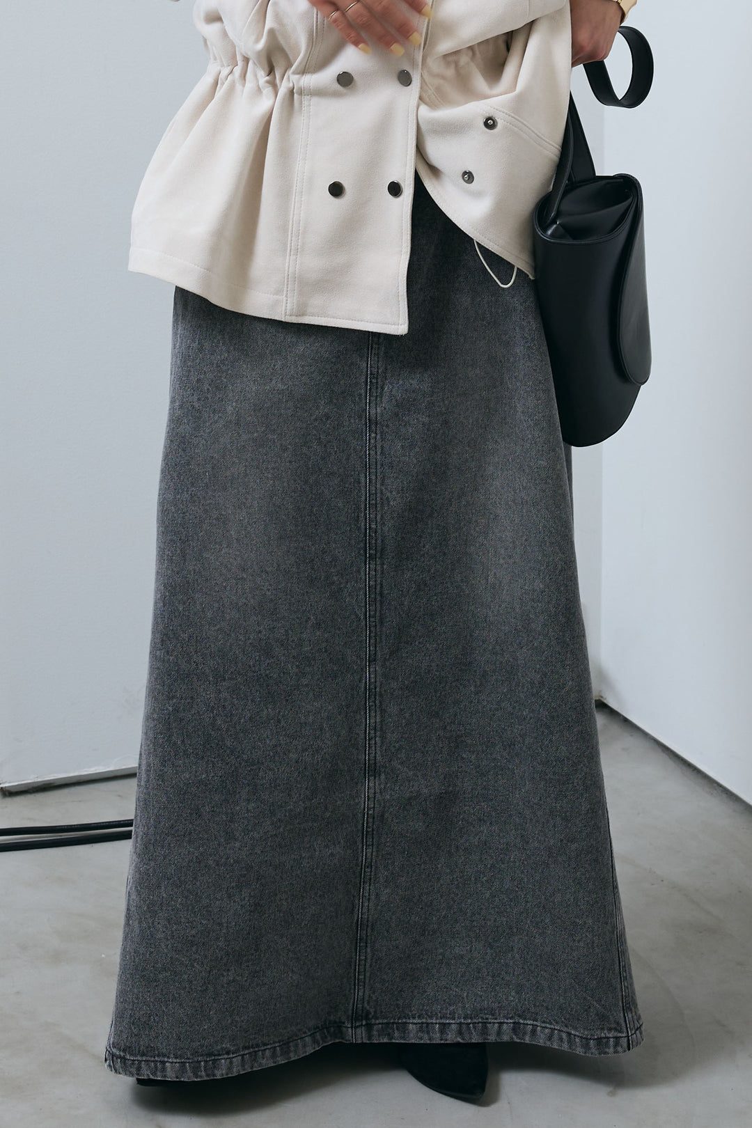 [予約/SET]エコスウェードミディブルゾン+オーセンティックデニムSK(2set)