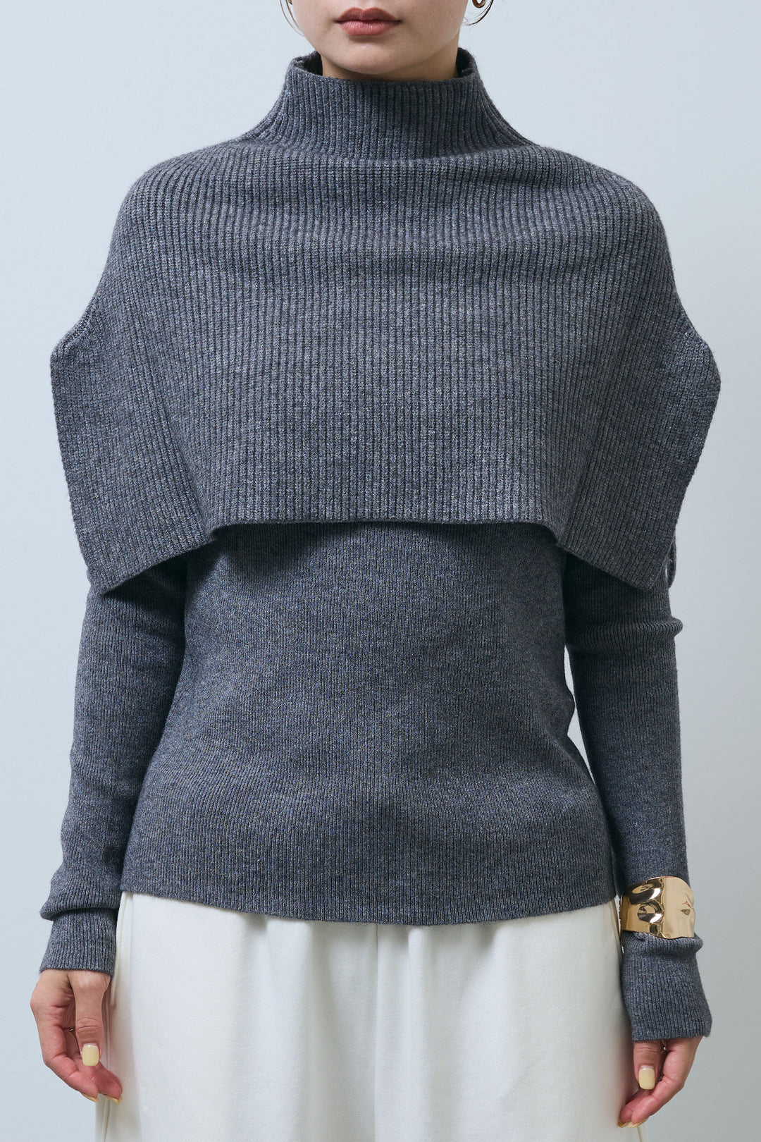 [予約]ケープアンサンブルニット