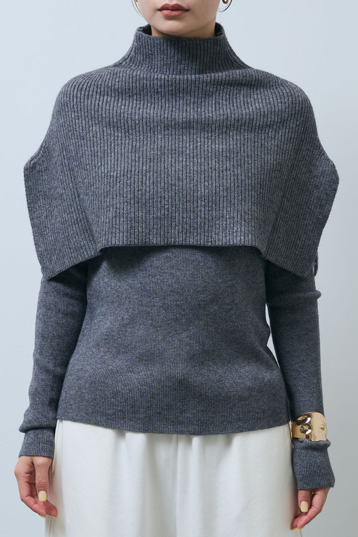 [予約]ケープアンサンブルニット