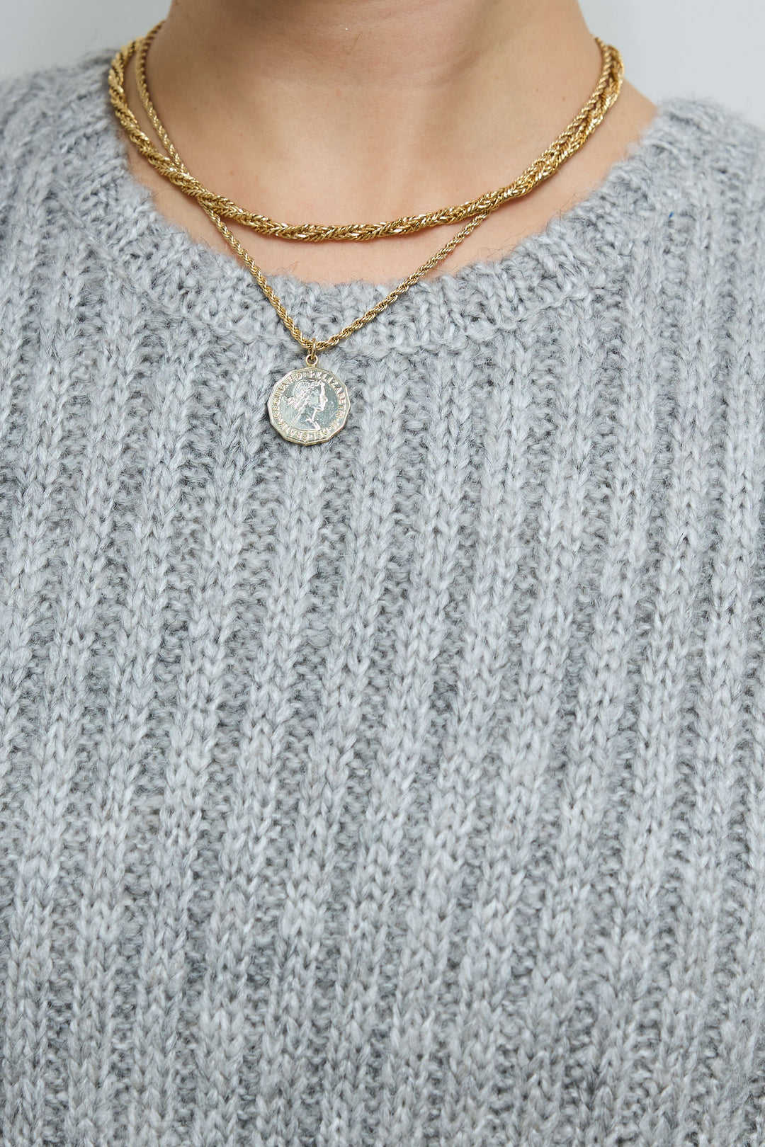 [予約]フリンジ切り替えニットチュニック