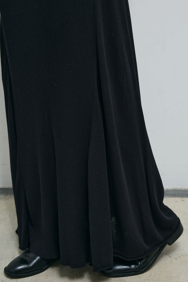 [予約]切り替えリブニットロングスカート