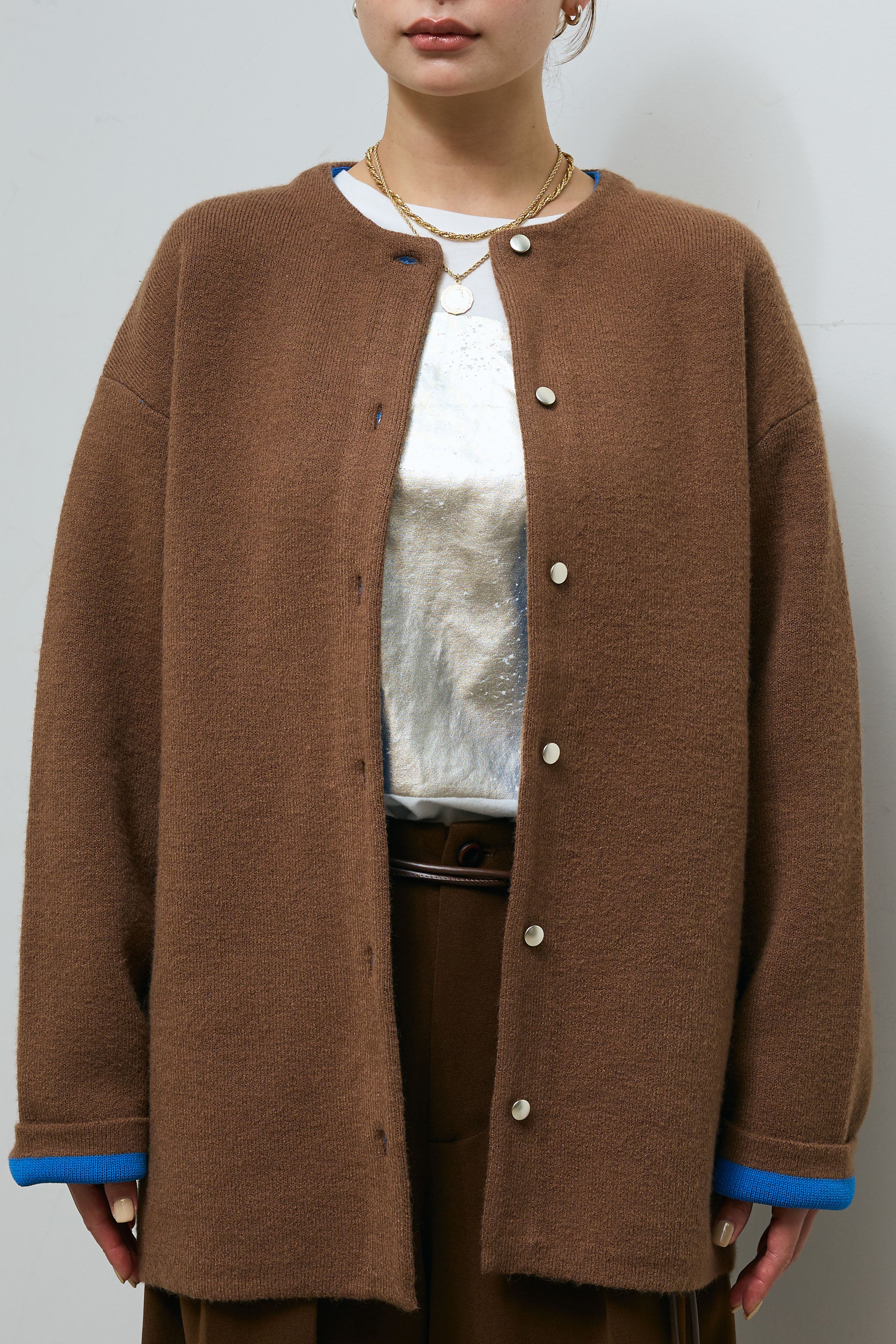 予約]ダブルフェイス配色ニットコート – IAMALPHA