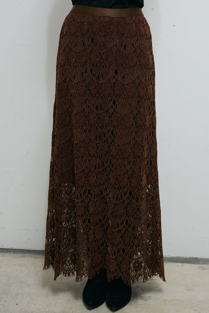 [予約]レース刺繍ロングスカート