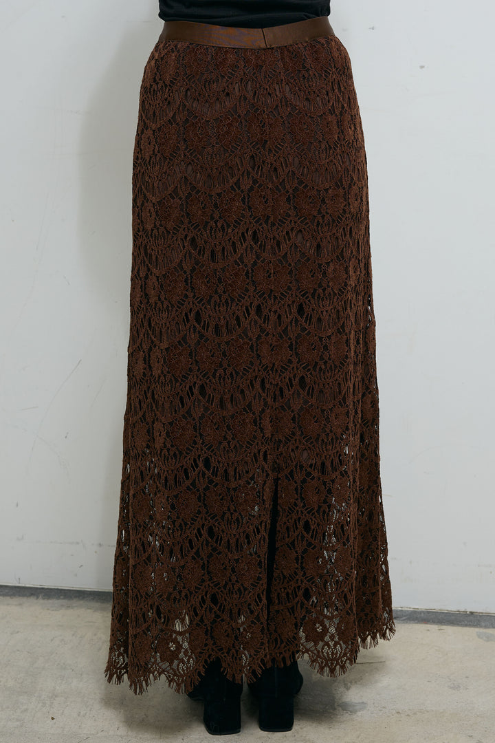[予約]レース刺繍ロングスカート