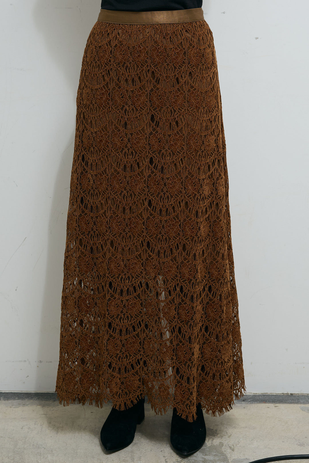 [予約]レース刺繍ロングスカート