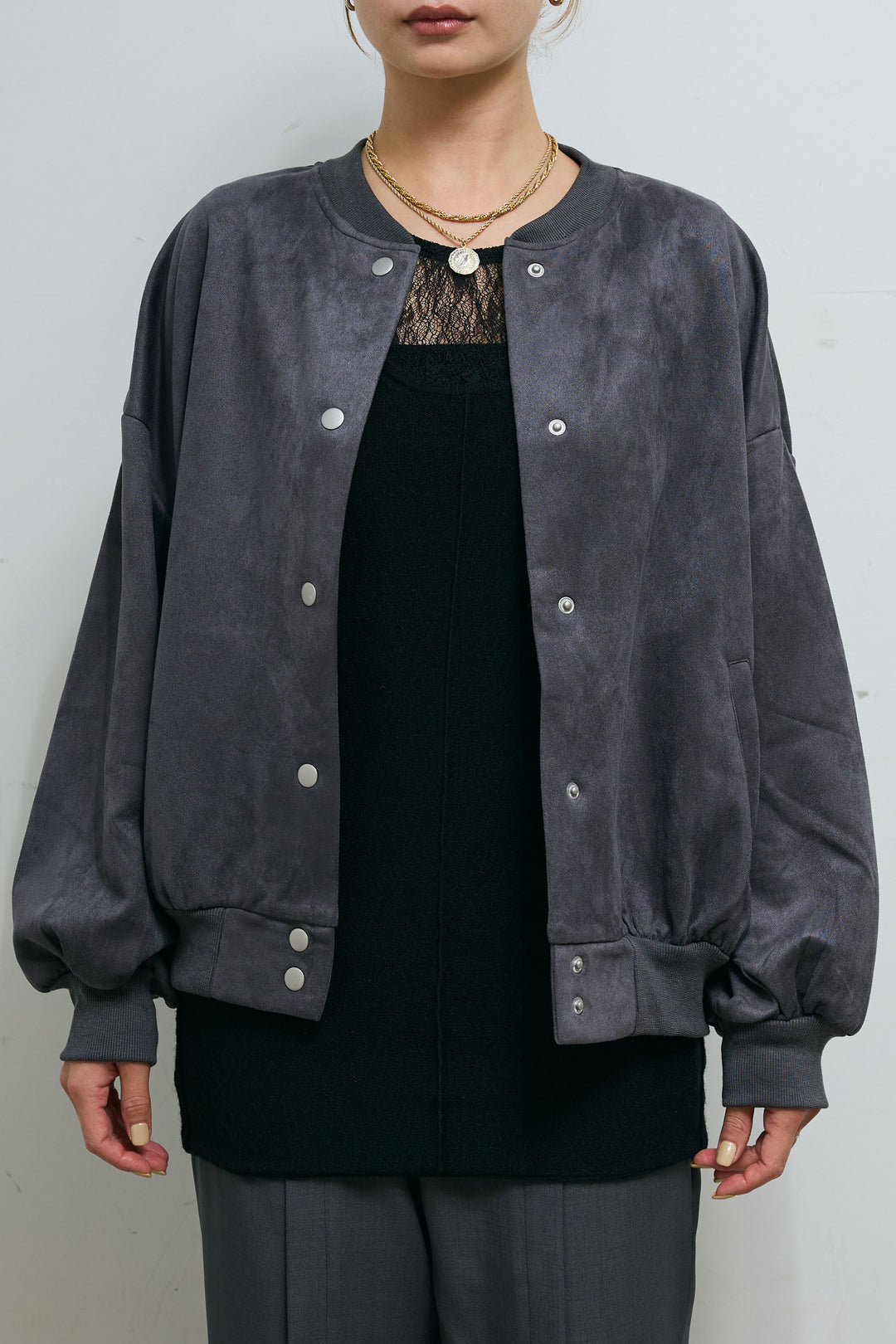 [予約/SET]スウェードタッチスタジャン+シアーレーストップス+マルチウェイニットタンク(3set)