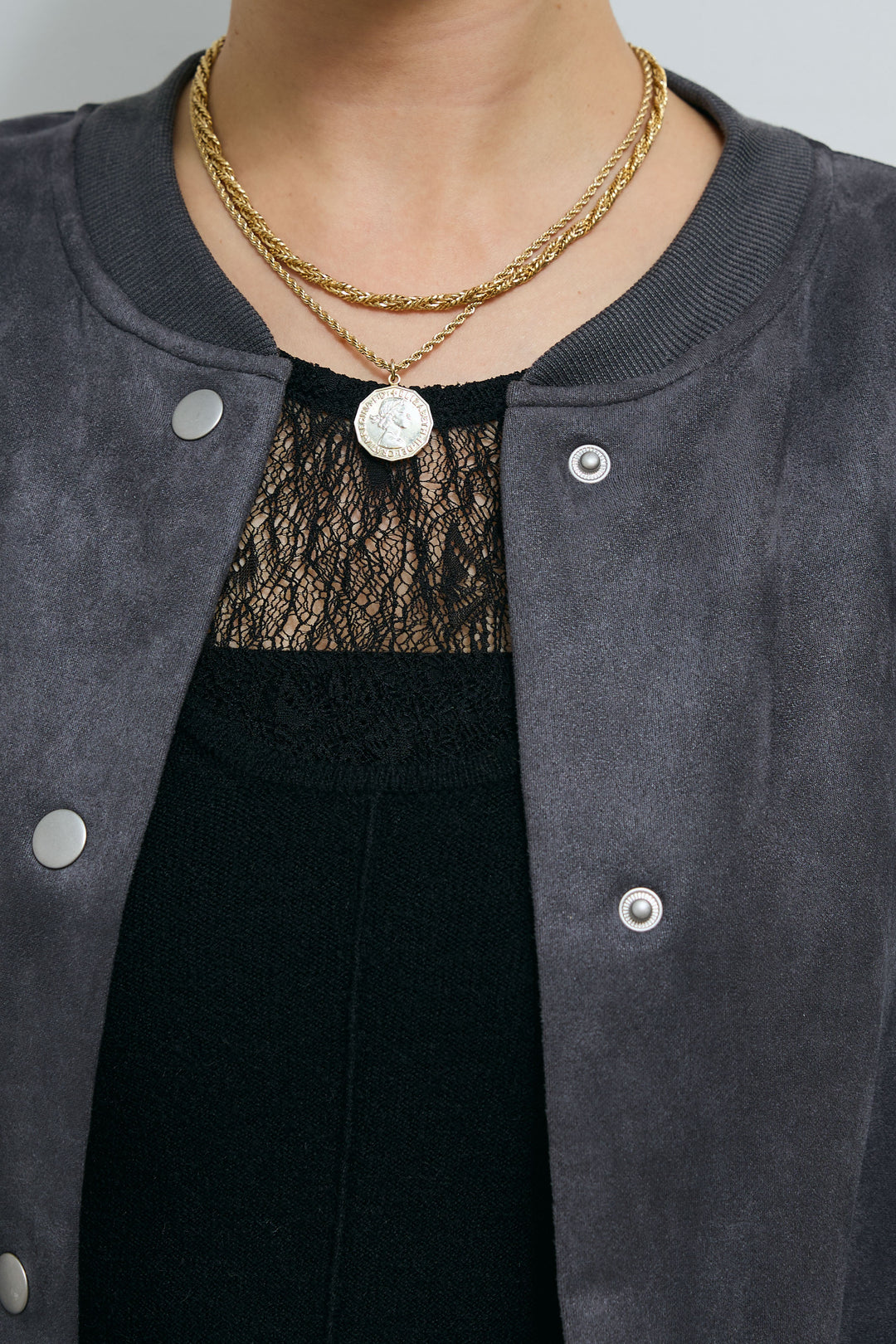 [予約/SET]スウェードタッチスタジャン+マルチウェイニットタンク+センタースリットパンツ(3set)