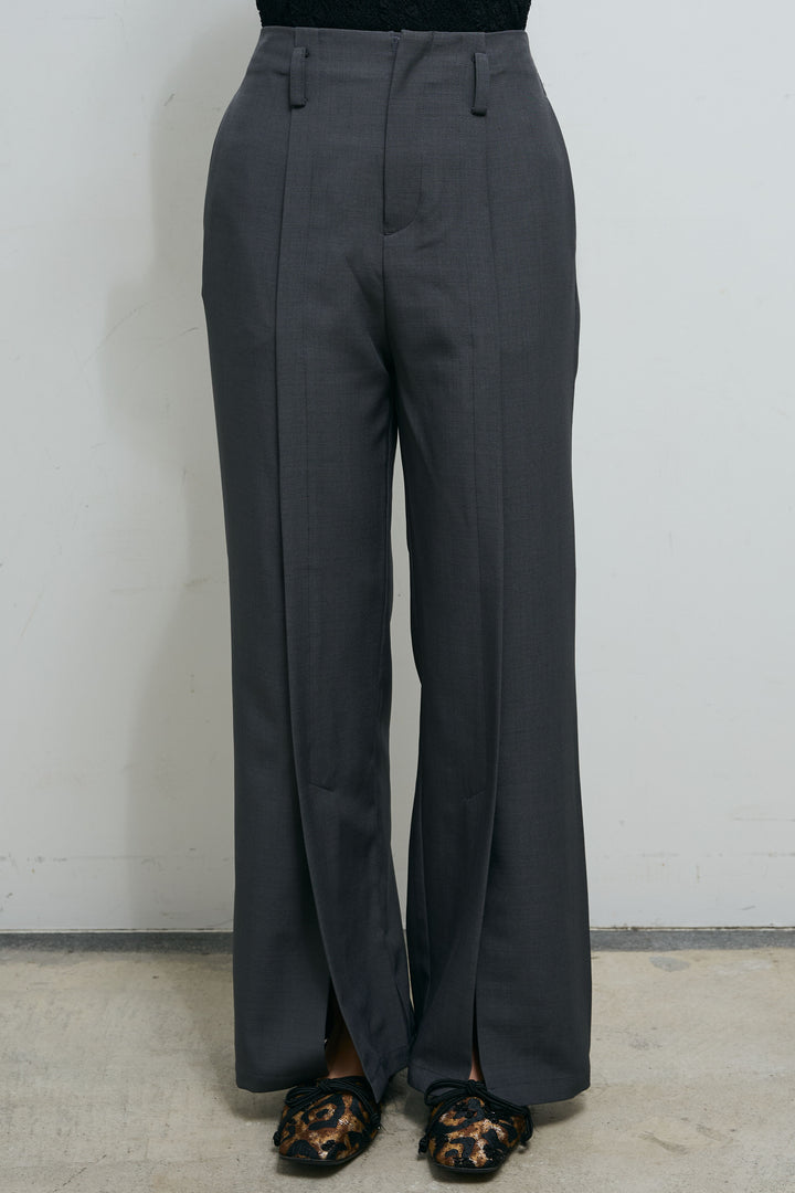 [予約/SET]フリンジ切り替えニットチュニック+センタースリットパンツ(2set)