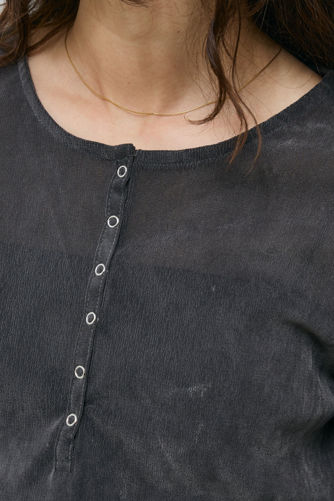 [予約/SET]フリンジ切り替えニットチュニック+ベロアチュールヘンリーネックT+ストレート裏毛パンツ(3set)