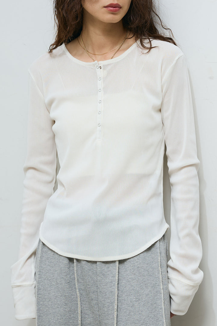 [予約]ベロアチュールヘンリーネックT