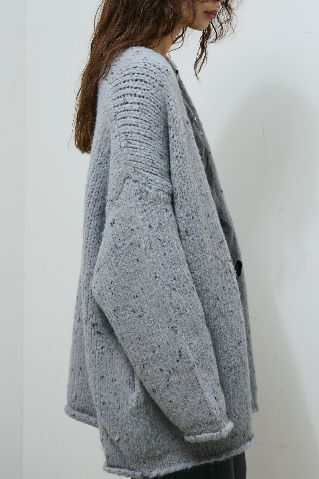 [予約]ネップモールミドルカーディガン