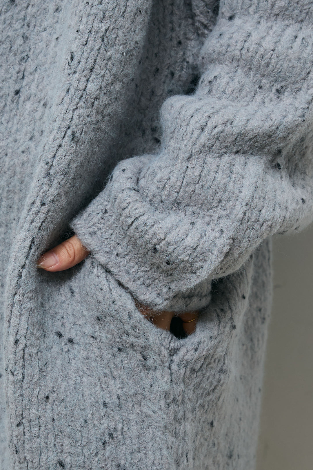 [予約/SET]ネップモールミドルカーディガン+ストレート裏毛パンツ(2set)