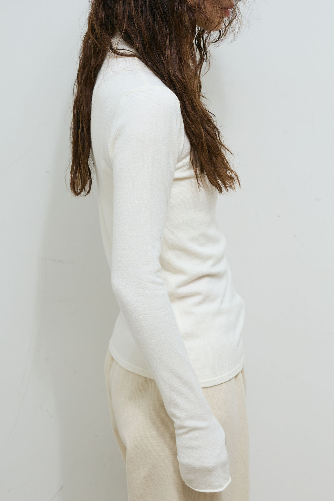 [予約/SET]ボア切替中綿ベスト+アンゴラタッチフィンガーホールタートルニット+ダンボールニットパンツ(3set)