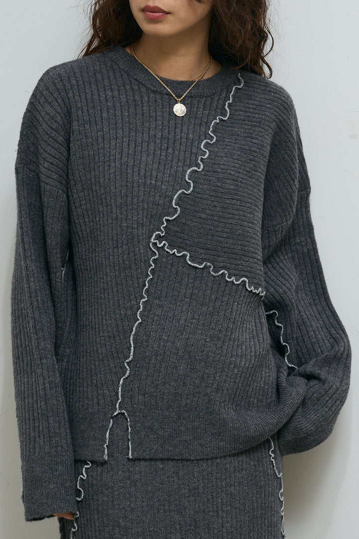 [予約/SET]ランダムメローニット+ランダムメローニットスカート(2set)