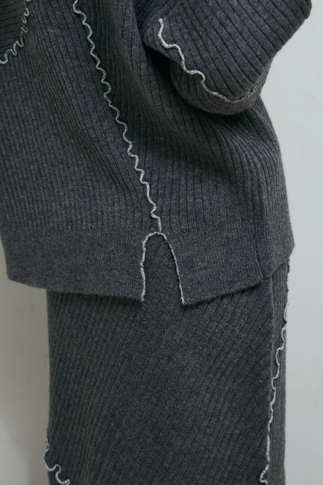 [予約/SET]ランダムメローニット+ランダムメローニットスカート(2set)