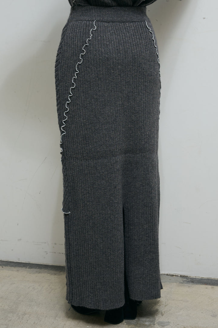 [予約/SET]ランダムメローニット+ランダムメローニットスカート(2set)