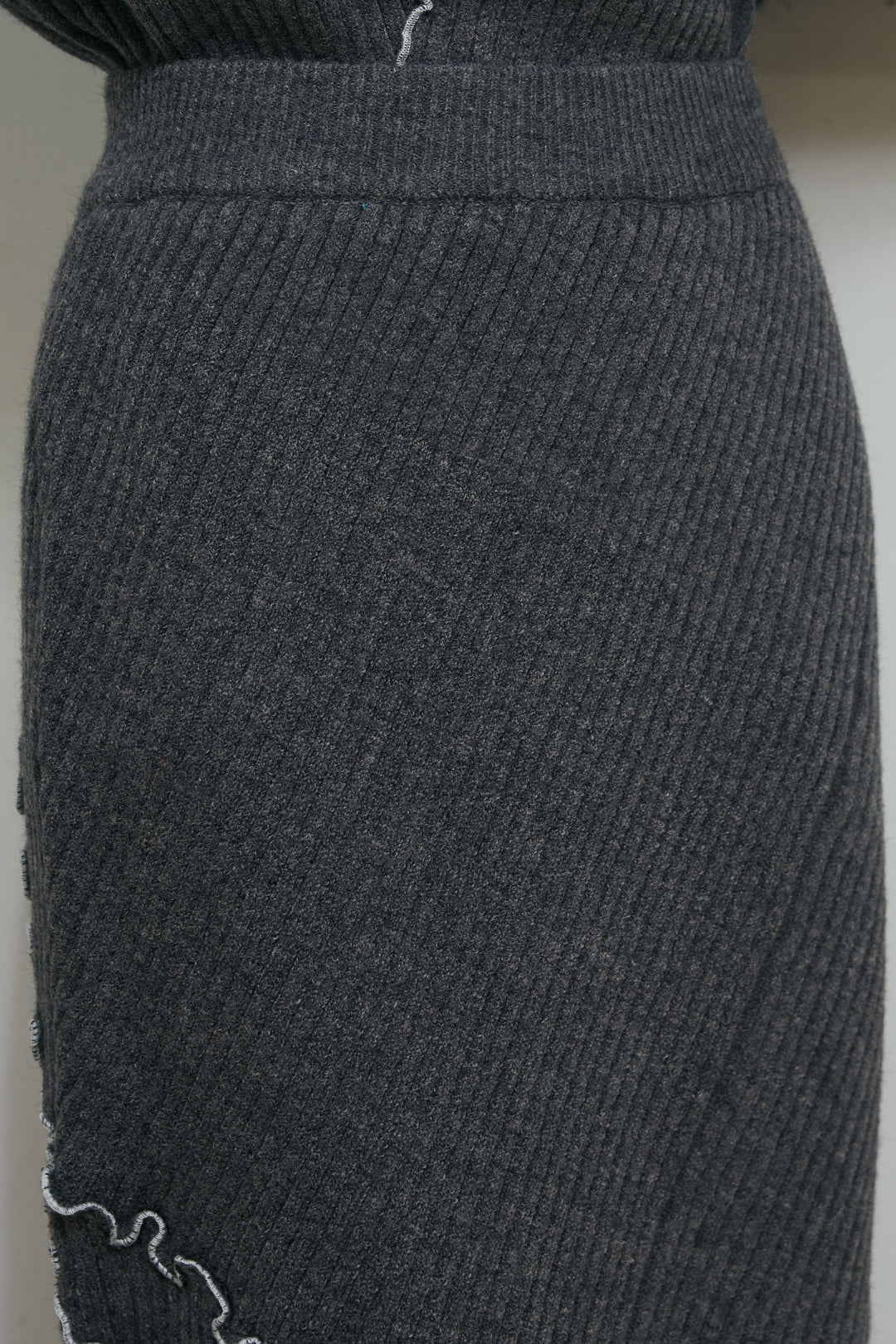 [予約]ランダムメローニットスカート