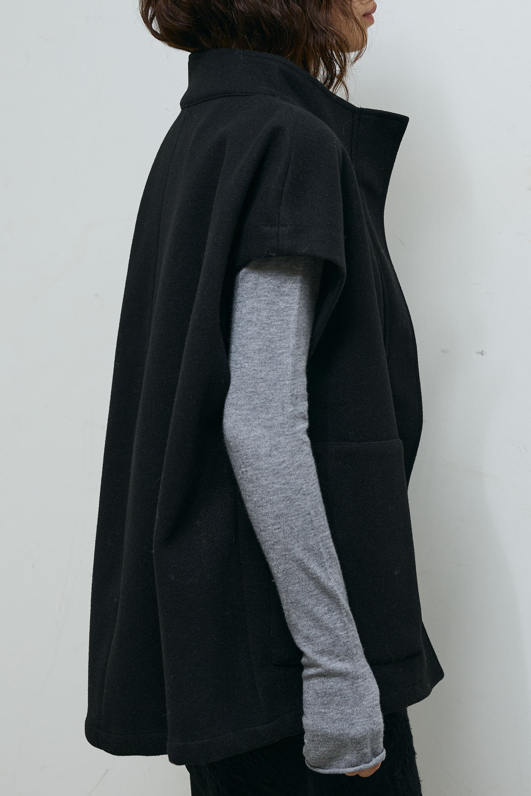 [予約/SET]ウールライクスタンドカラーベスト+アンゴラタッチフィンガーホールタートルニット+ダンボールニットパンツ(3set)