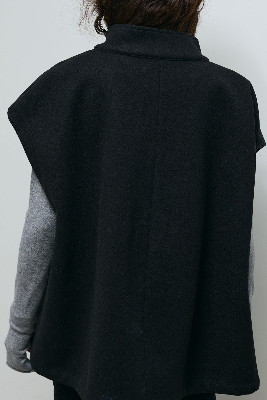 [予約/SET]ウールライクスタンドカラーベスト+ダンボールニットパンツ(2set)