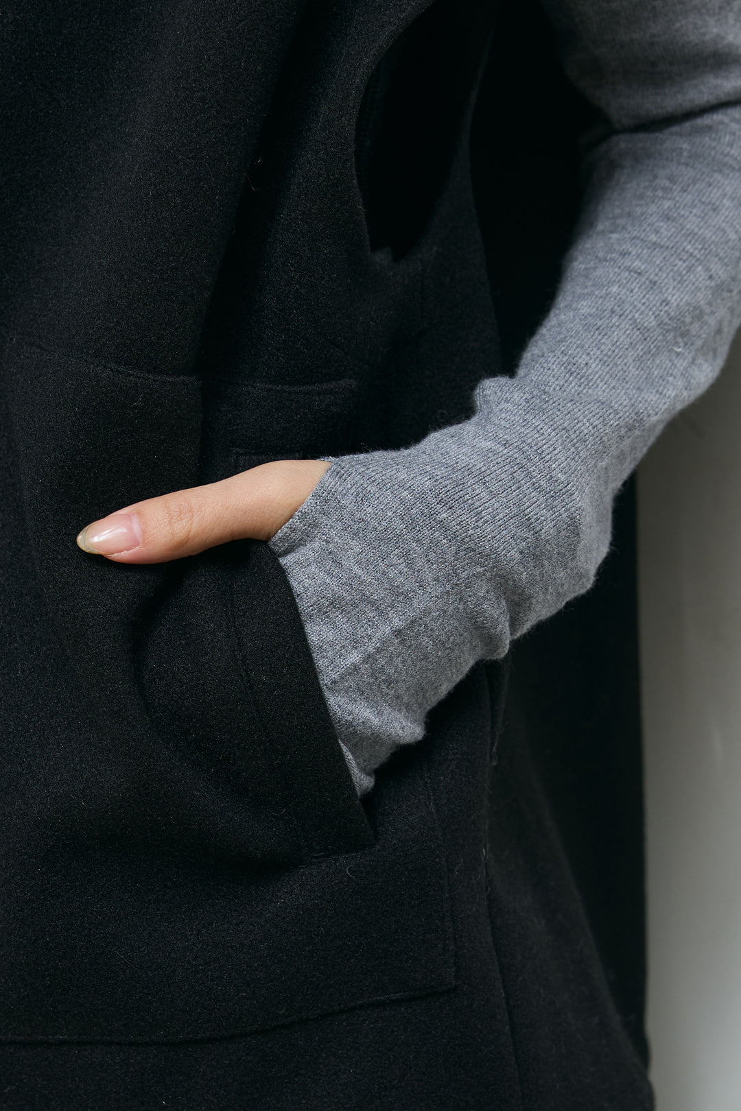 [予約]ウールライクスタンドカラーベスト