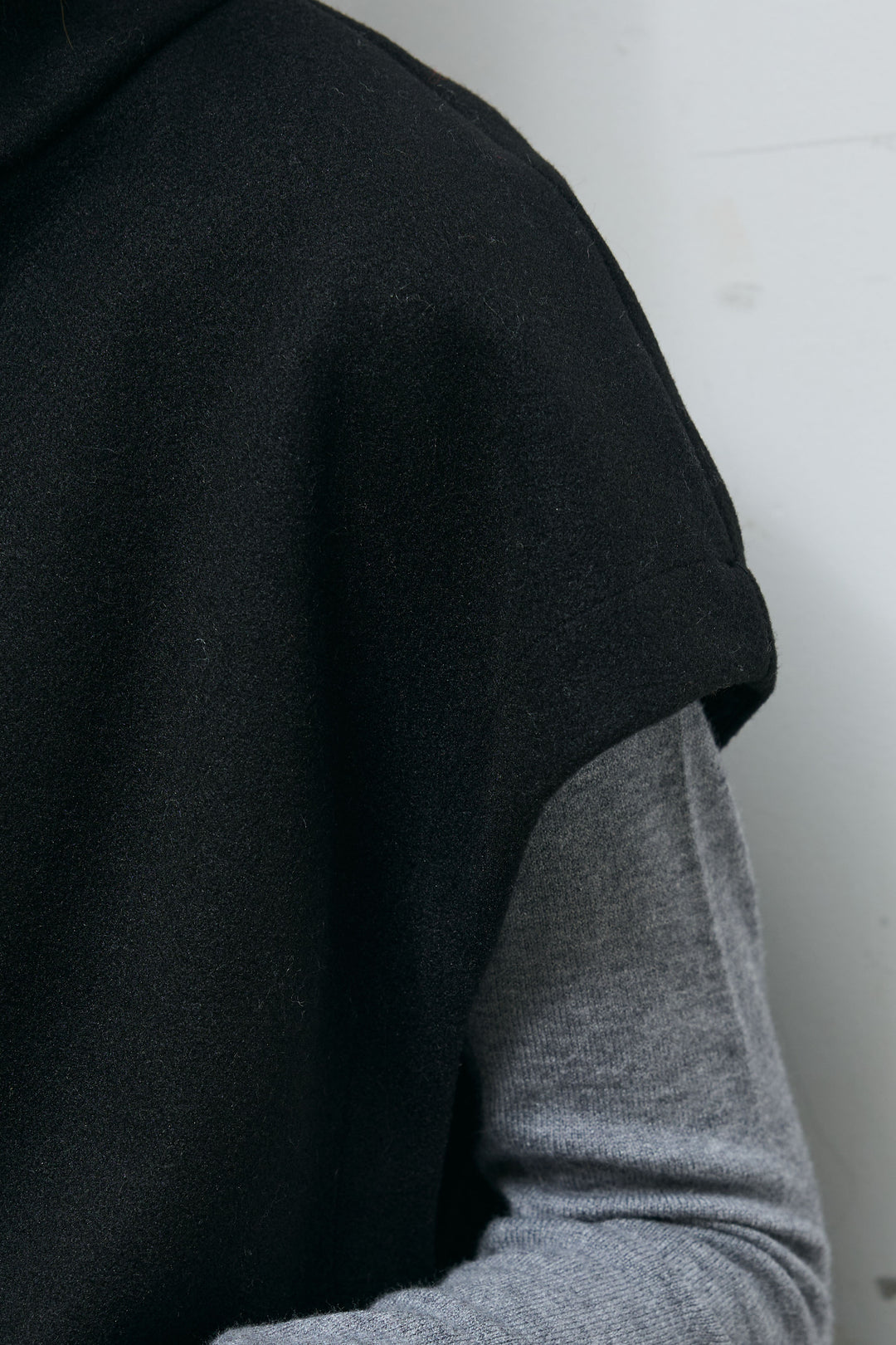 [予約]ウールライクスタンドカラーベスト