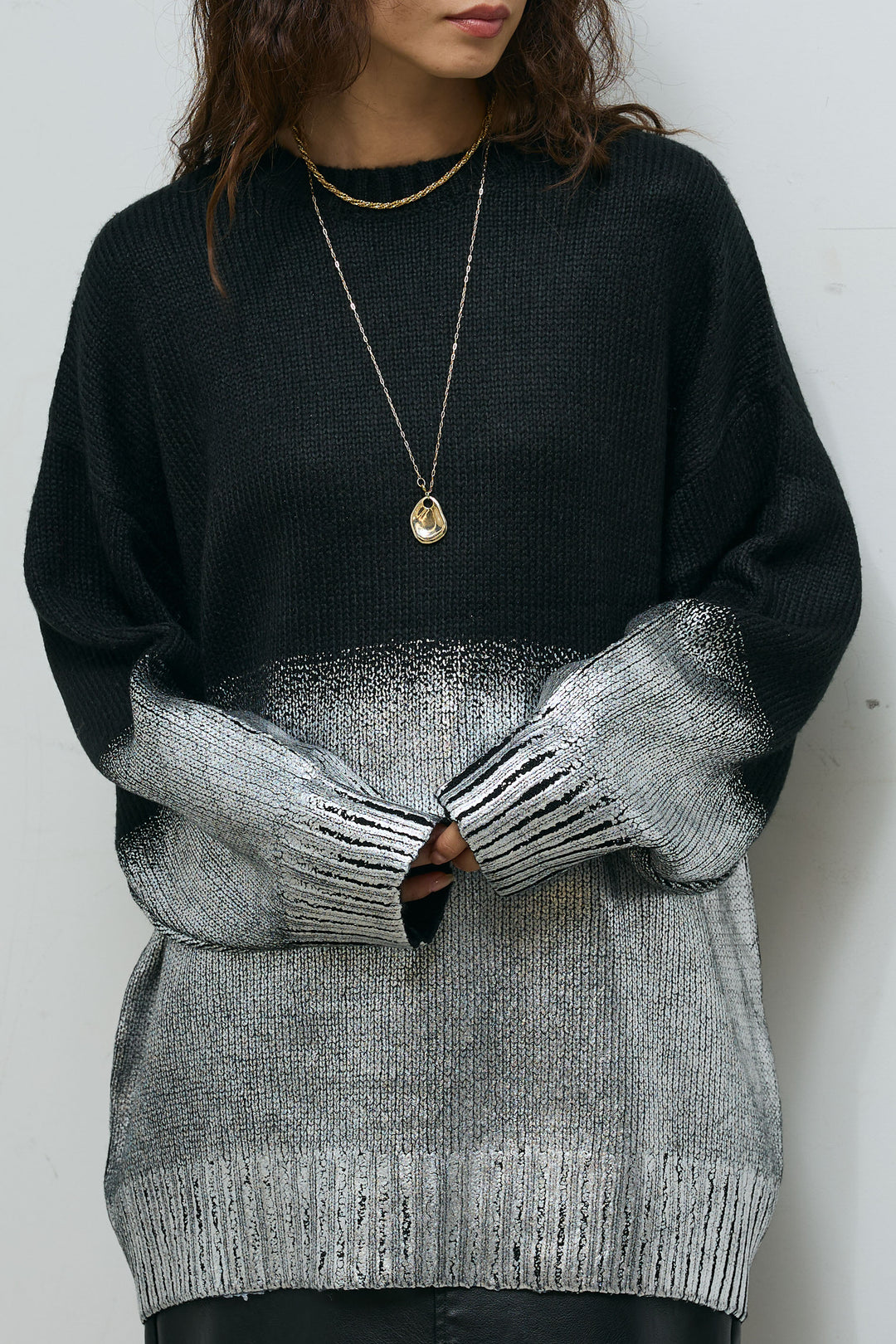 [予約]箔プリントオーバーサイズプルオーバー