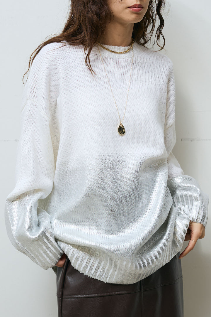 [予約]箔プリントオーバーサイズプルオーバー