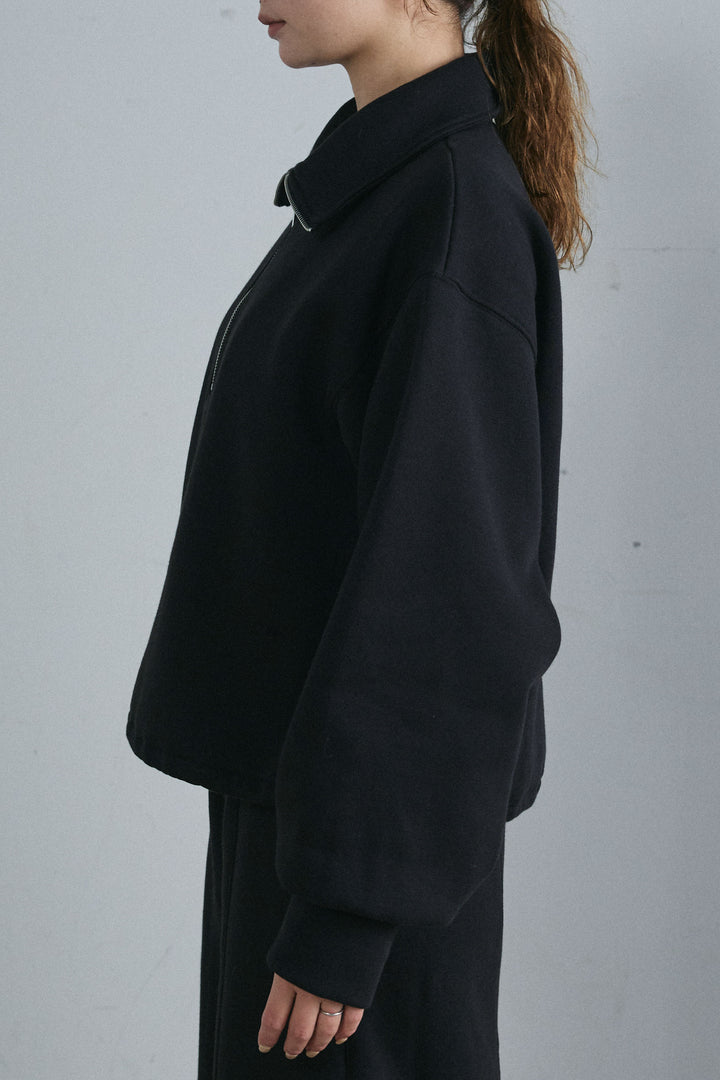 [予約/SET]ノーカラーレオパードジャコット+ハーフジップ裏起毛トップス+裏起毛カーブパンツ(3set)